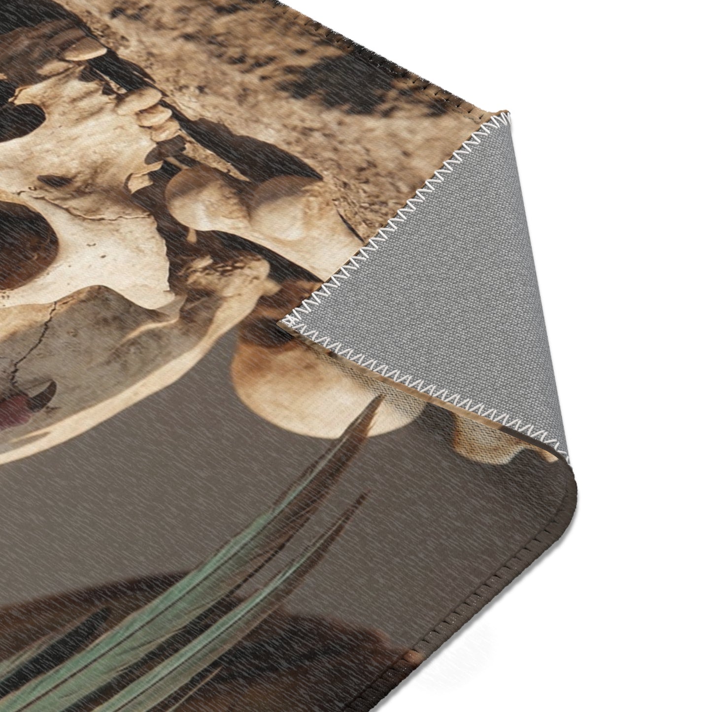 Winged Siamese Cat Area Rug – Sunlit Bone Altar Dreamscape