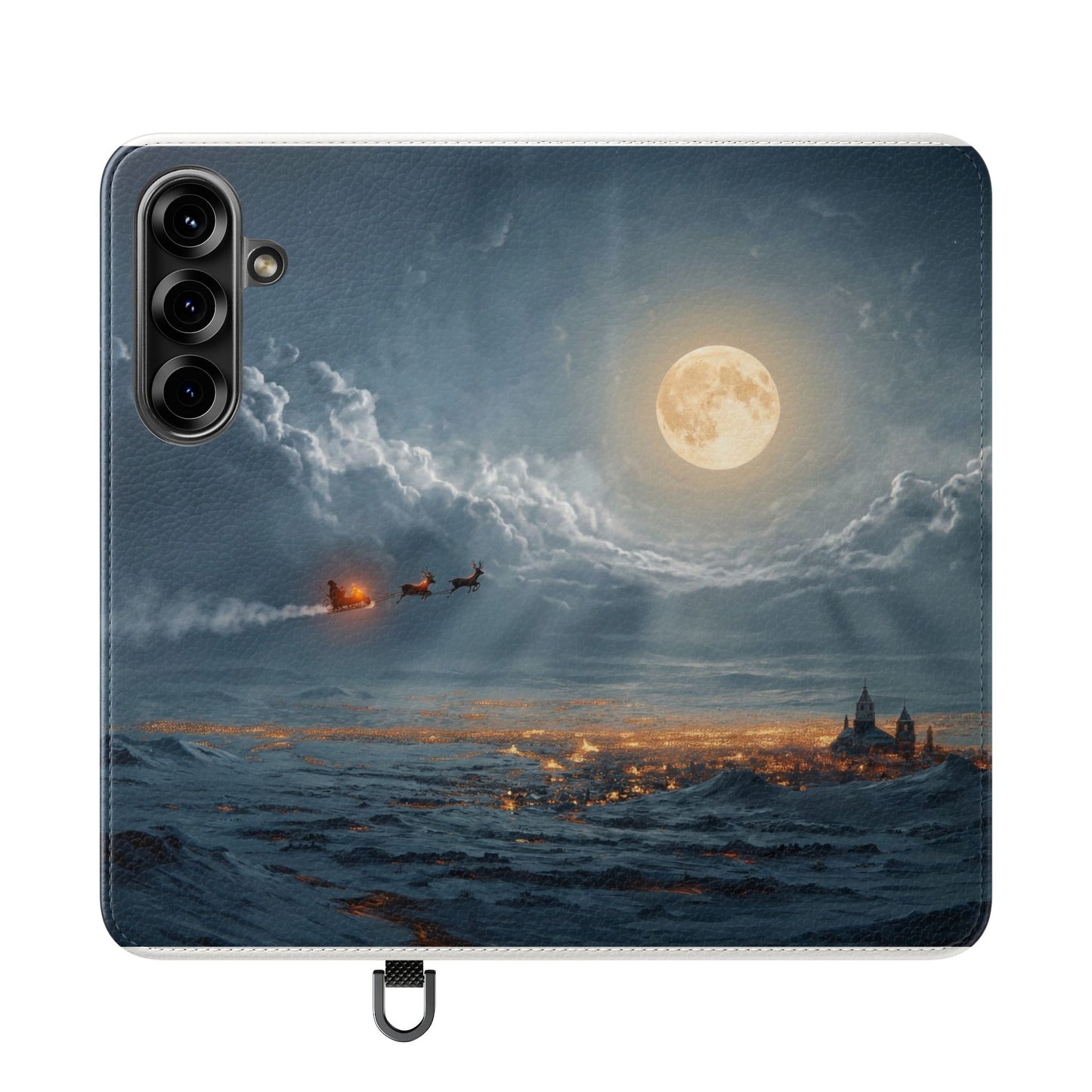 Moonlit Sleigh Flip Cases – Northern Lights Winter Journey