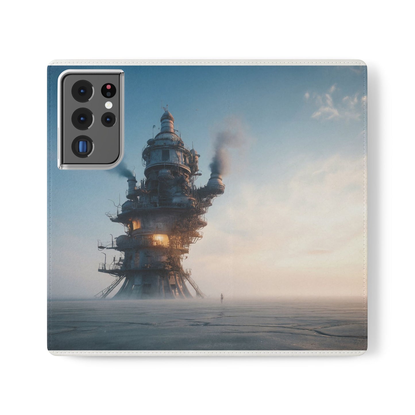Steam-Stack Tower Flip Cases – Industrial Dawn Sentinel