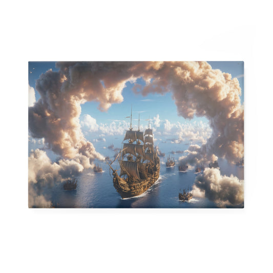 Armada Through Clouds Button Magnet, Rectangle (1 & 10 pcs) – Sovereign Seascape