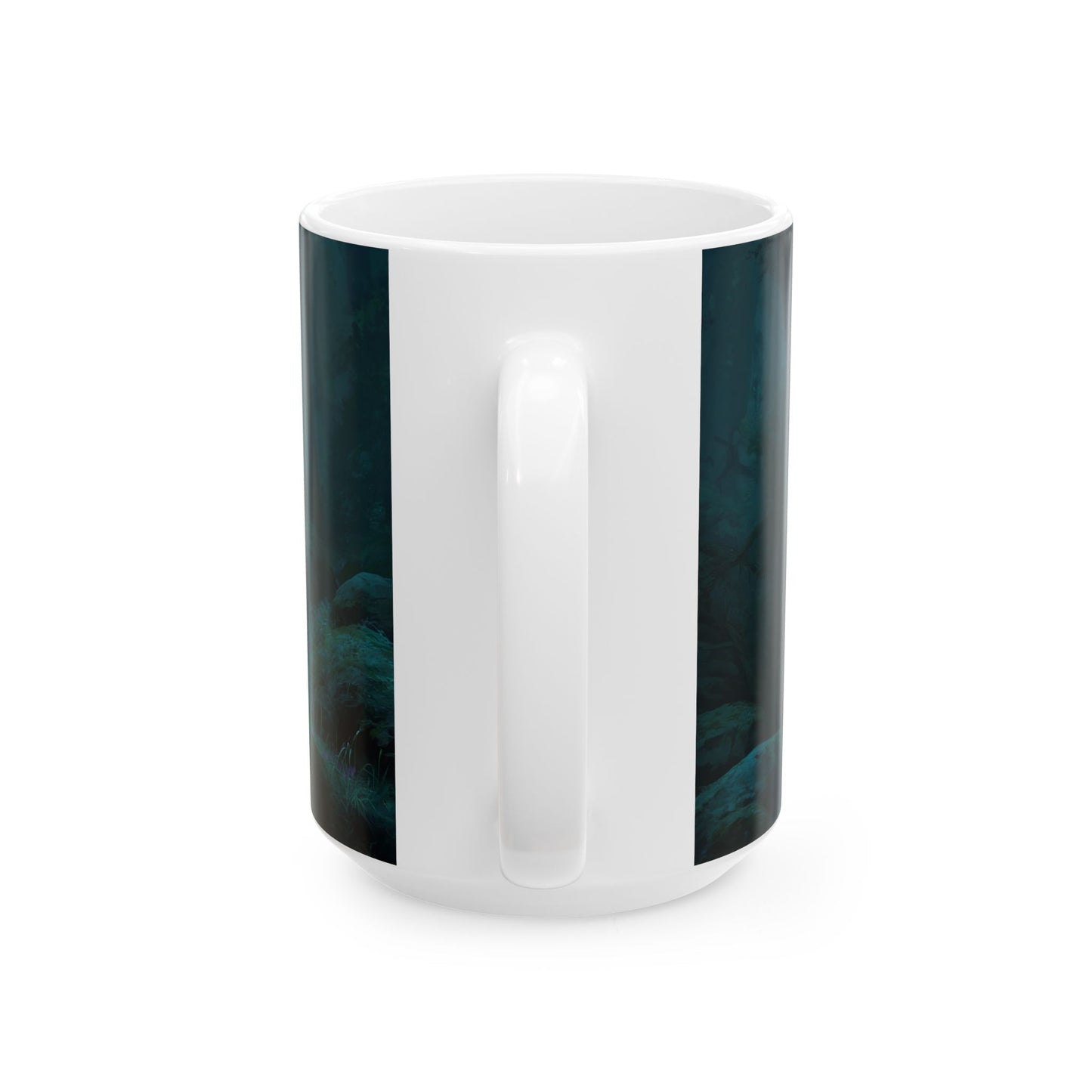 Elven Sentinel Ceramic Mug – Twilight Forest Guardian