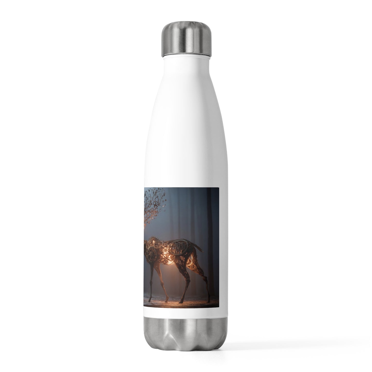 Steampunk Stag 20oz Insulated Bottle – Luminescent Gear Forest Guardian