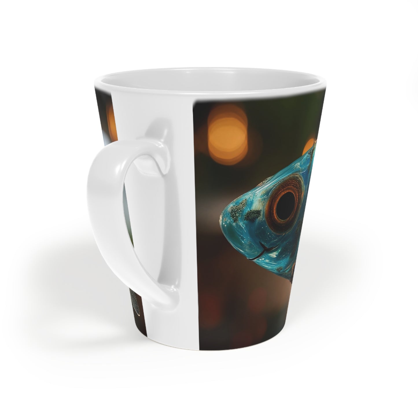 Forest Within Fish Latte Mug – Bioluminescent Underwater Sanctuary