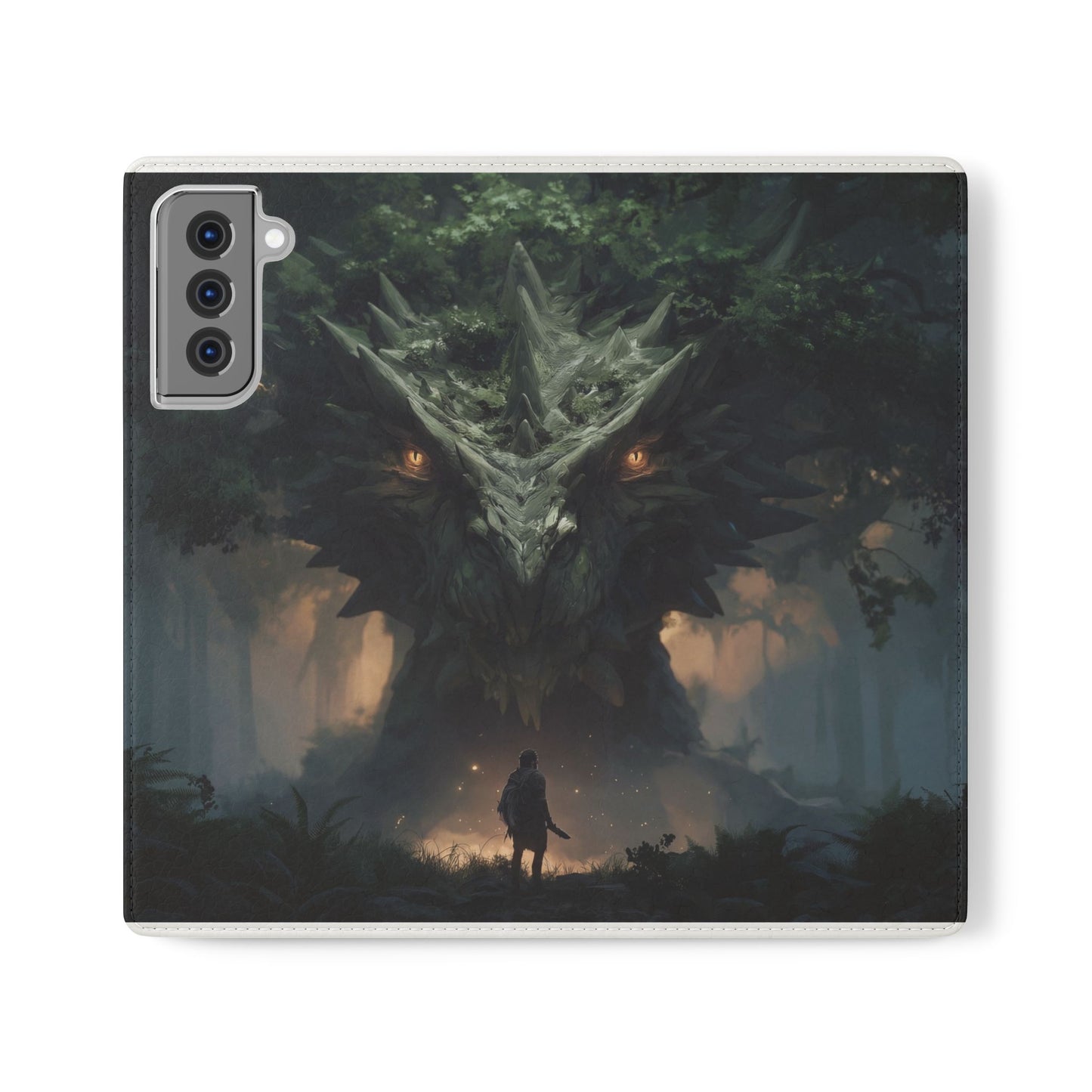 Guardian Beast Flip Cases – Moss-Clad Titan Facing the Wanderer