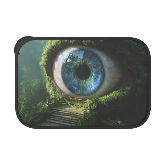 Guardian Eye Forest PLA Bento Box with Band and Utensils – Verdant Watchtower Dreamscape
