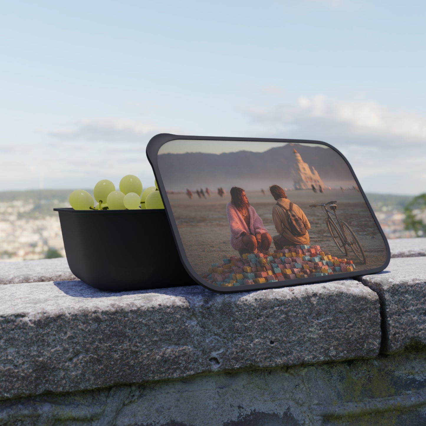 Desert Castle Playtime PLA Bento Box with Band and Utensils – Sunset Sandstone Dreamscape