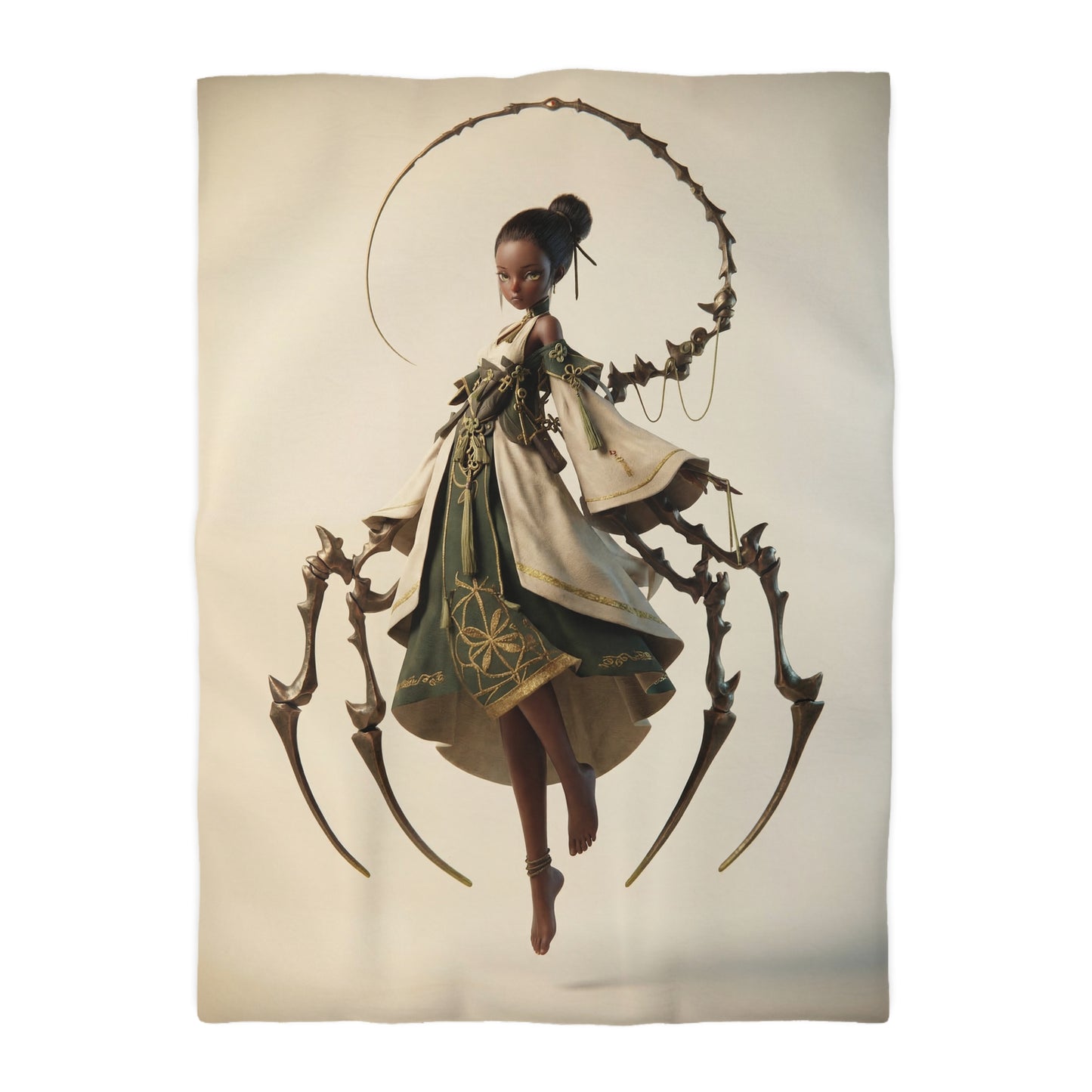 Moonlit Weaver Duvet Cover – Ethereal Spider Silk Dreamscape