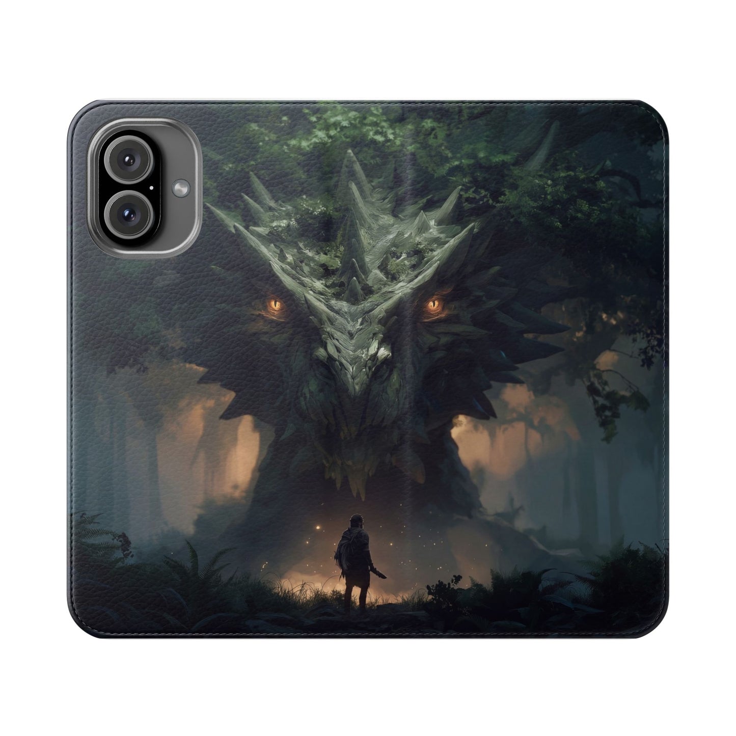 Guardian Beast Flip Cases – Moss-Clad Titan Facing the Wanderer