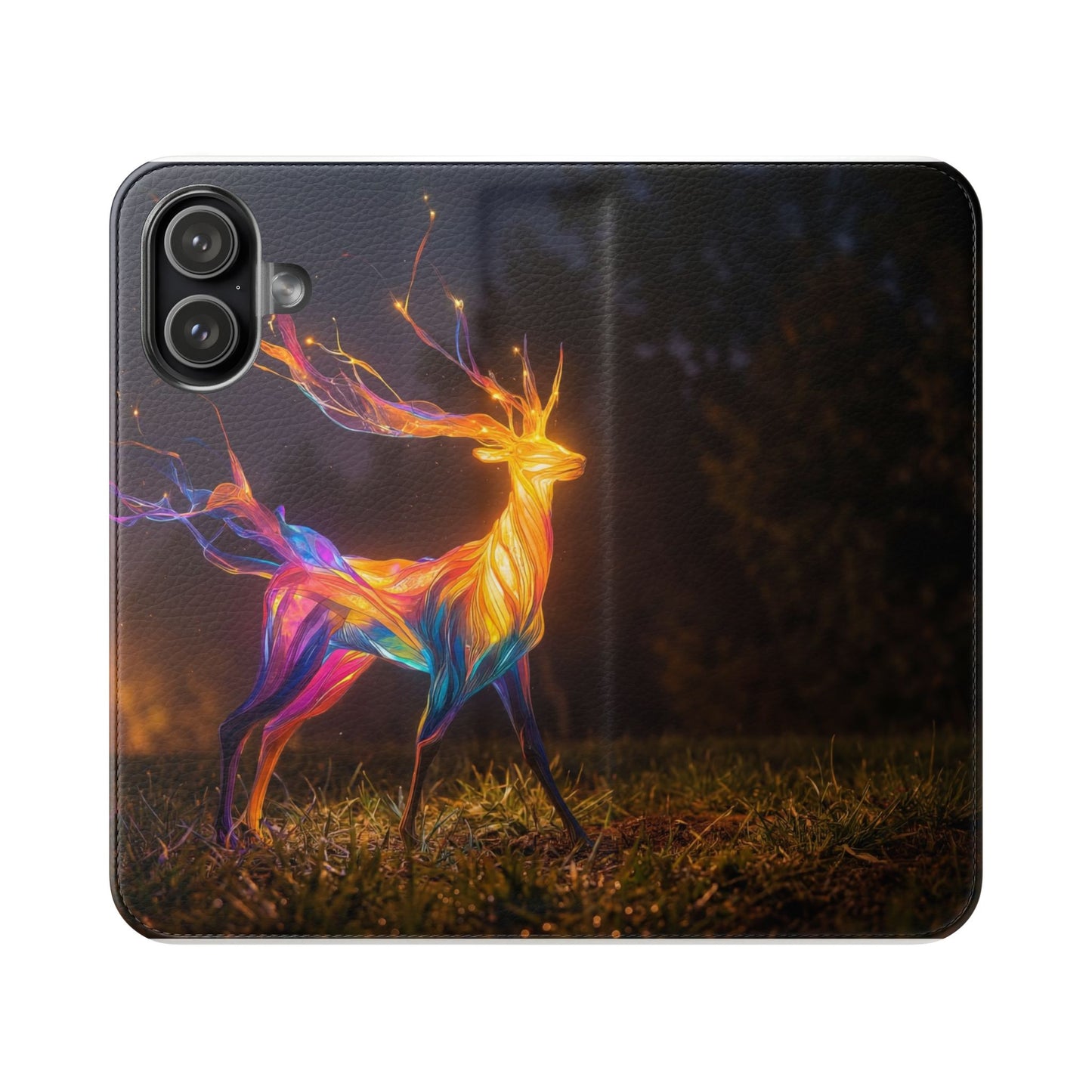 Ethereal Deer Flip Cases – Luminous Spirit Portrait