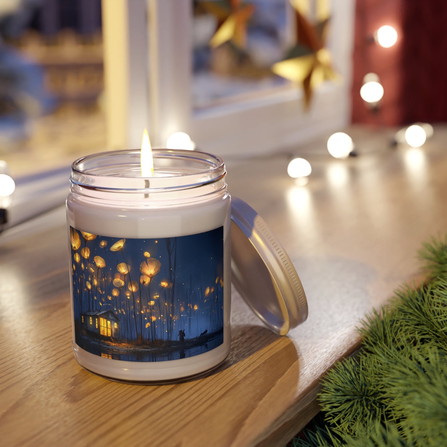 Glowing Wildflower Cottage Candle – Warm Light After Twilight
