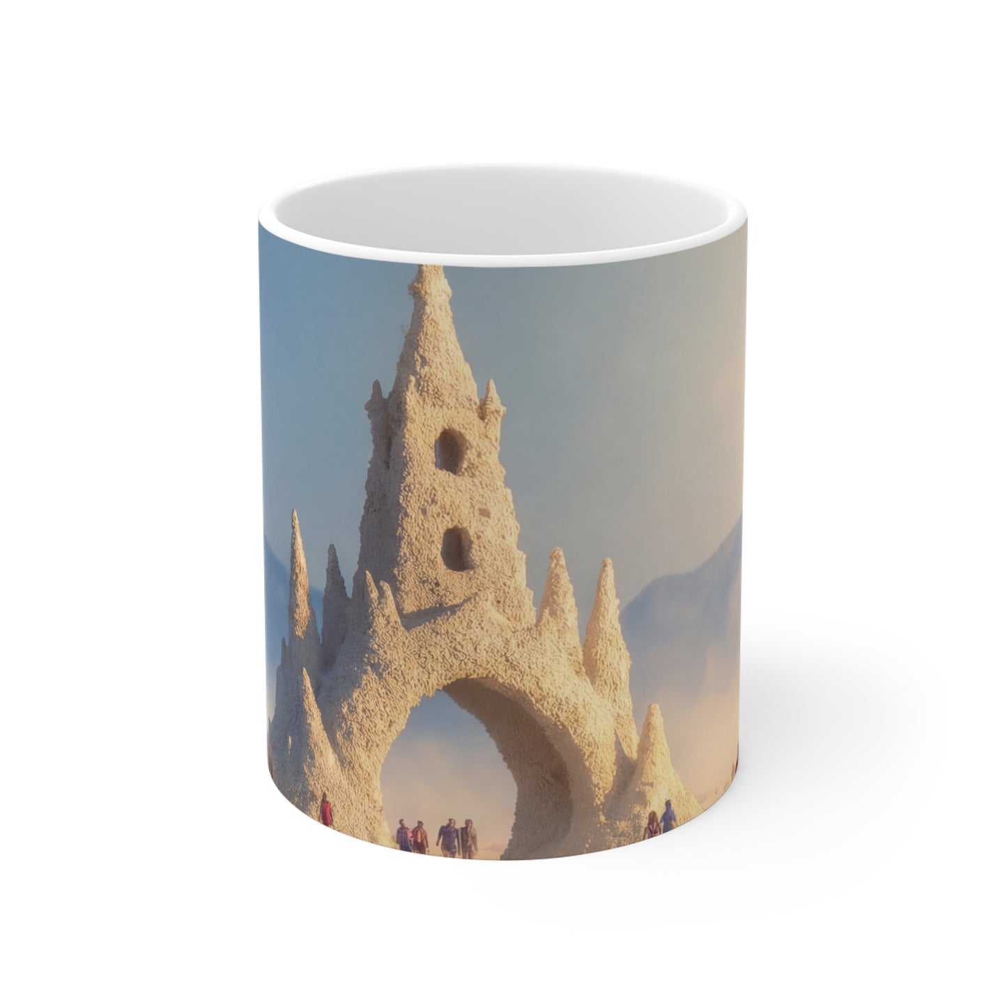 Desert Castle Ceramic Mugs (11oz\15oz\20oz) – Sunlit Sandstone Sentinel