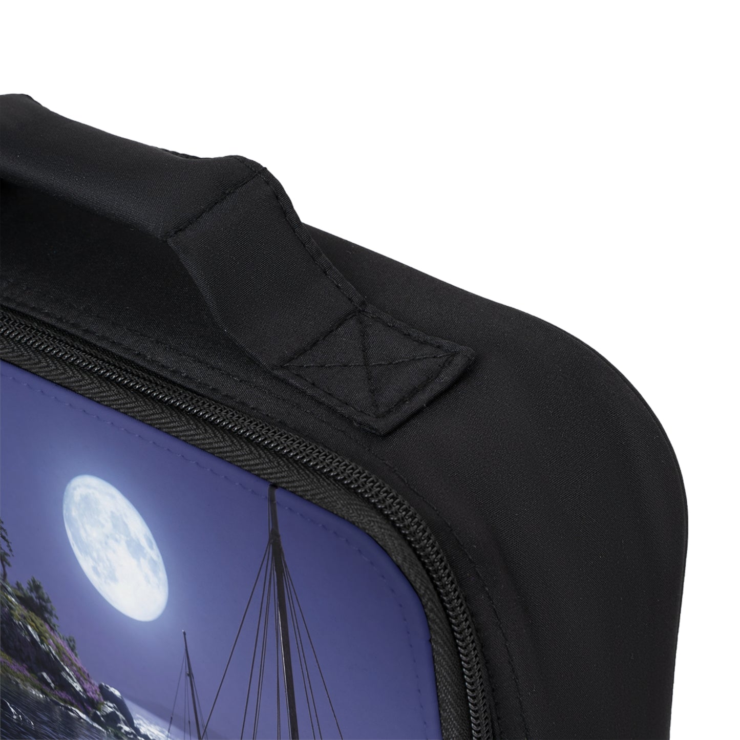 Moonlit Harbor Boats Lunch Bag – Whispering Waterscape for Quiet Days