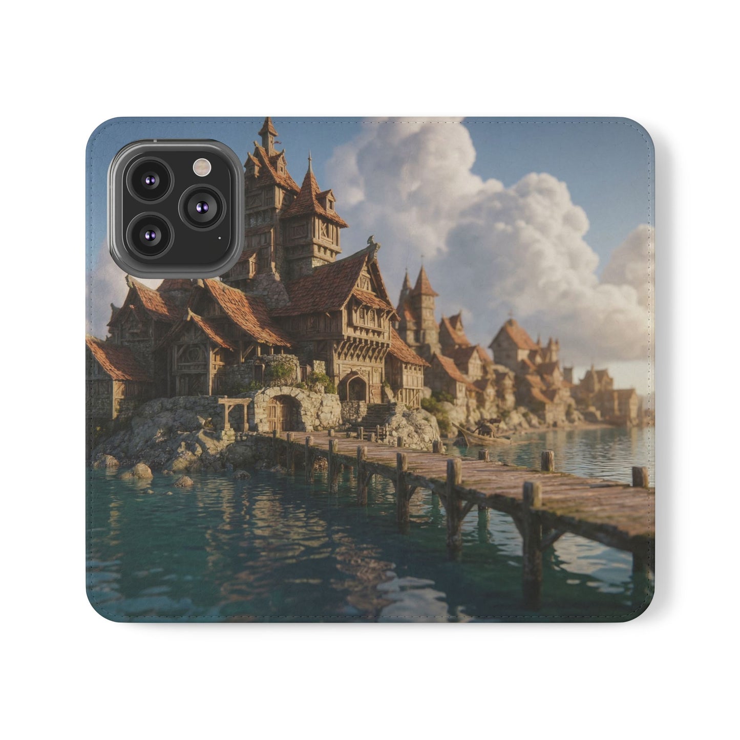 Cobblestone Harbor Flip Cases – Timber Town Seaside Walkway
