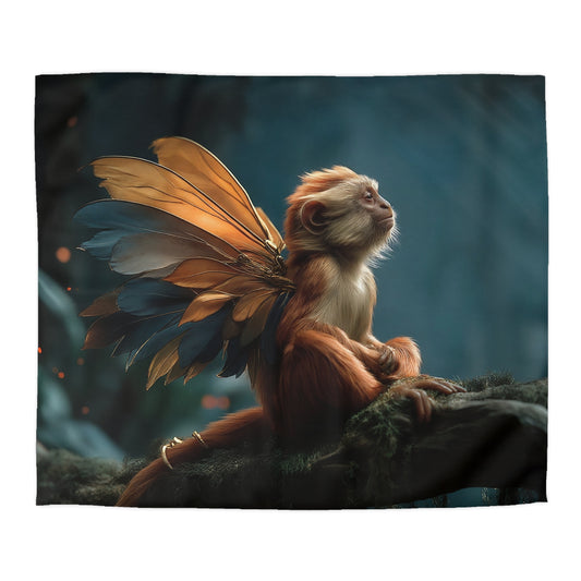 Winged Monkey Duvet Cover – Twilight Forest Sentinel