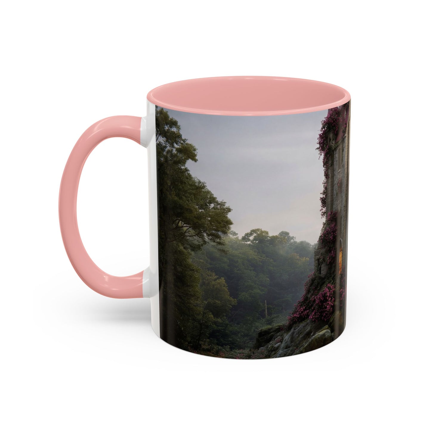 Rose-Clad Castle Accent Coffee Mug (11, 15oz) – Whispers of Twilight Blooms