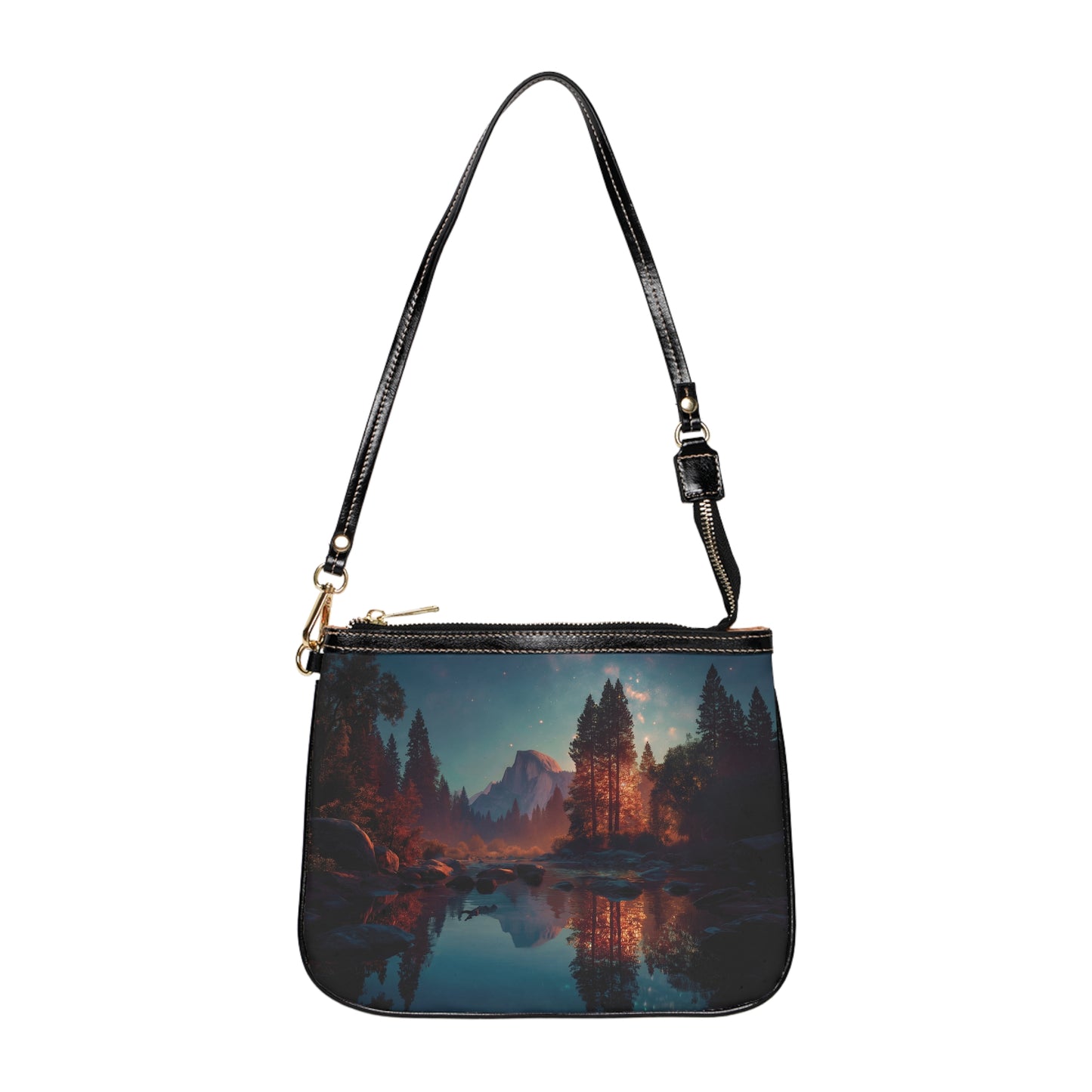 Celestial Reflection Small Shoulder Bag – Half Dome Twilight Dreamscape