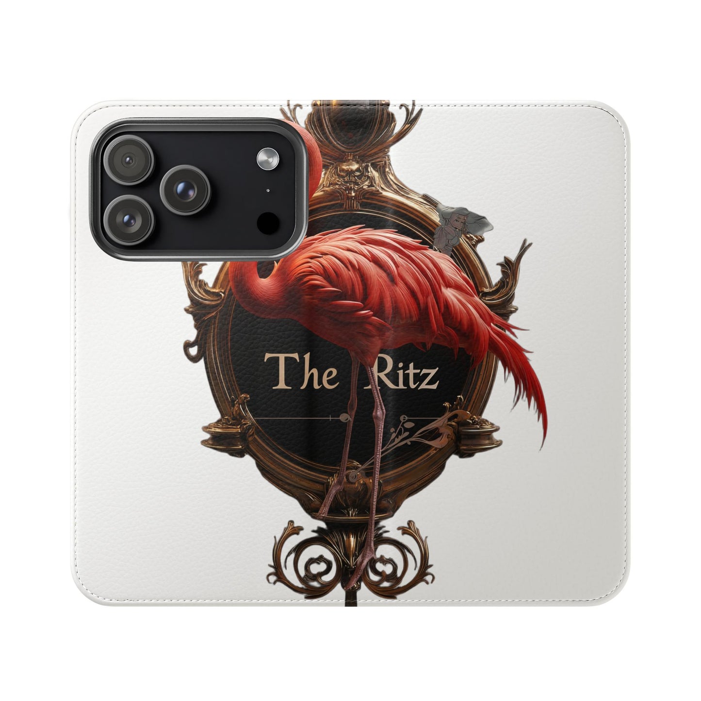 The Ritz Flamingo Flip Cases – Gilded Ornate Frame Art Design