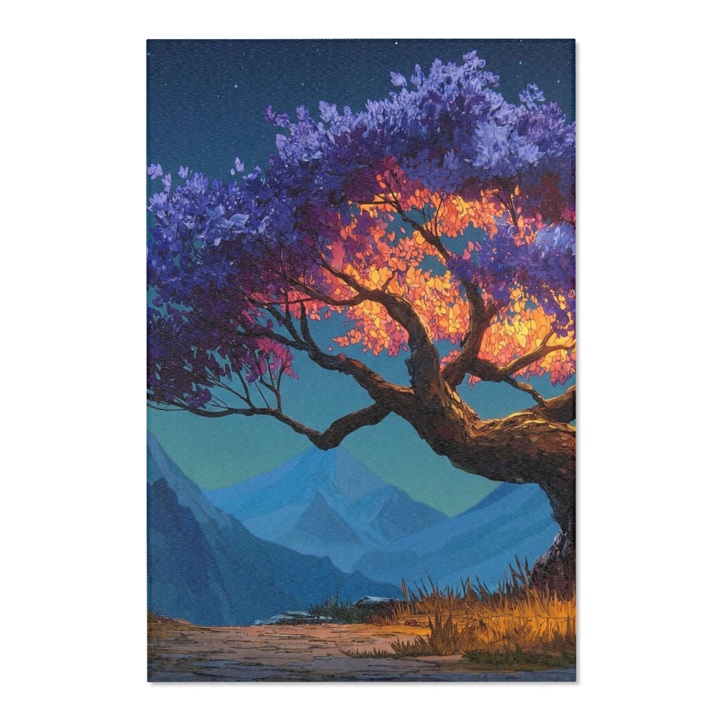 Celestial Tree Area Rugs – Twilight Bloom Dreamscape