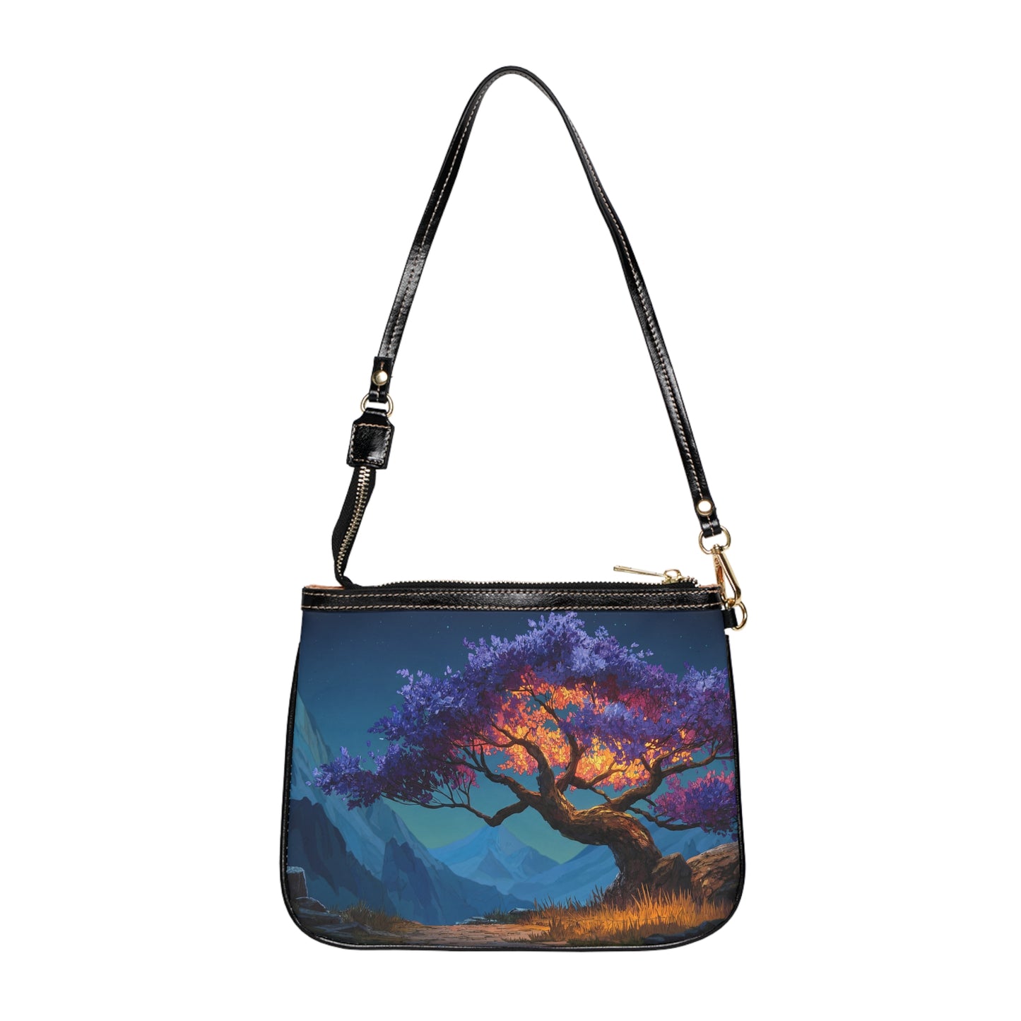 Celestial Tree Small Shoulder Bag – Twilight Bloom Dreamscape