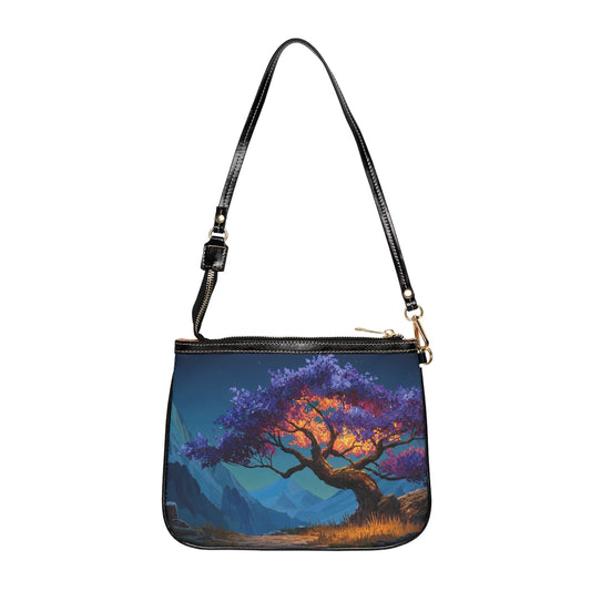 Celestial Tree Small Shoulder Bag – Twilight Bloom Dreamscape