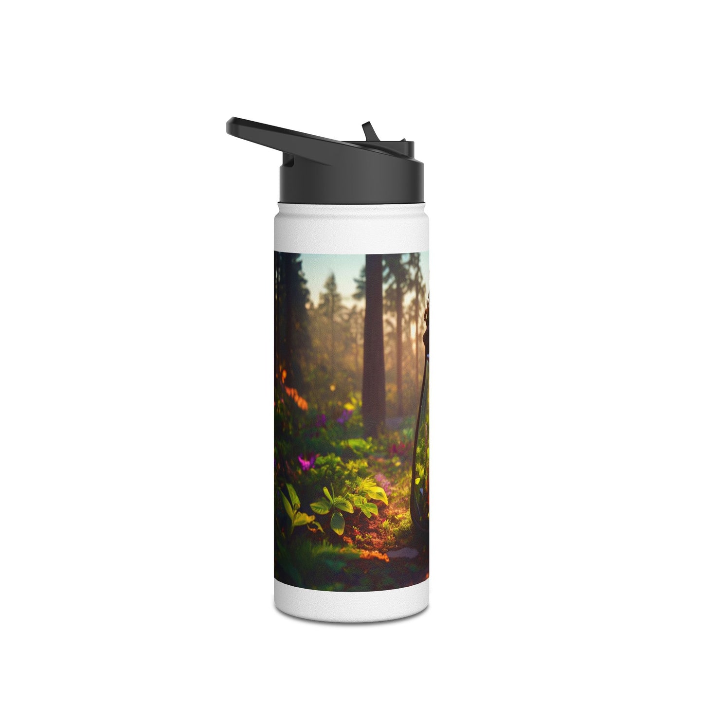 Forest in a Bottle Stainless Steel Water Bottle – Sunlit Miniature Wilderness