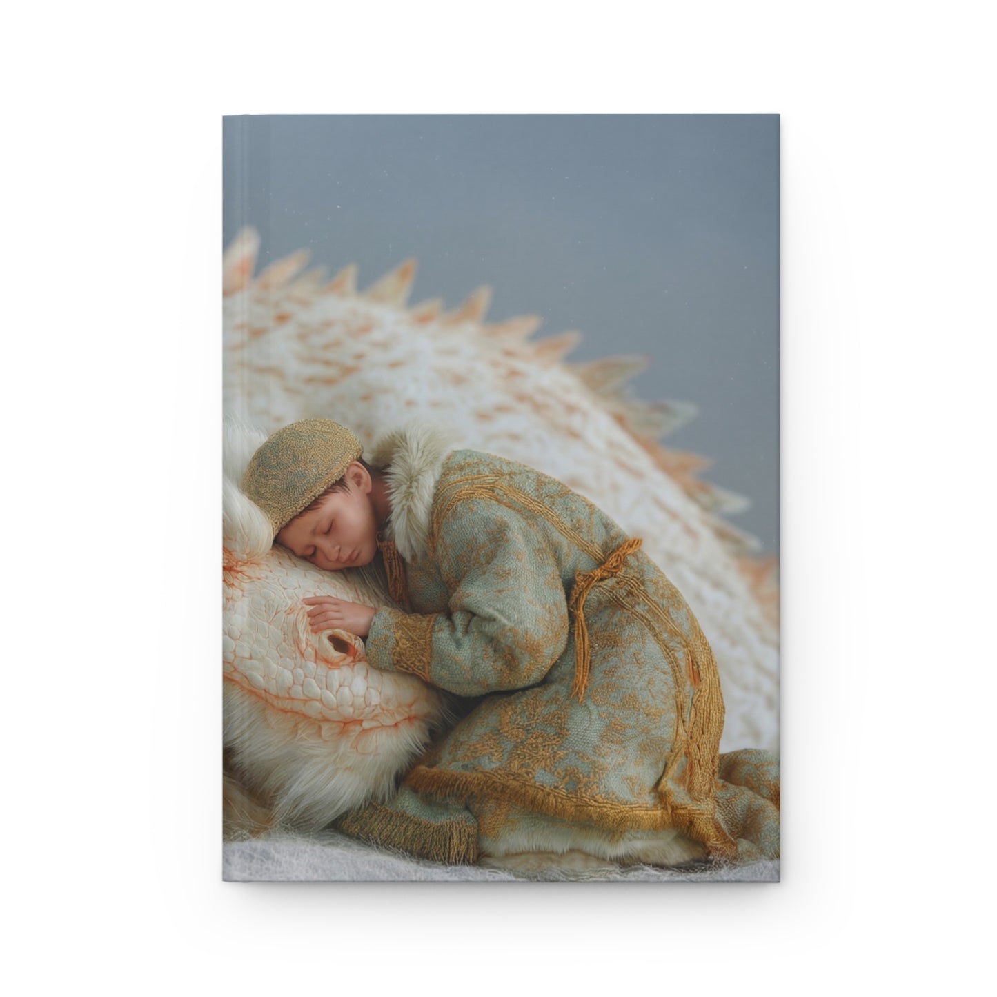 White Dragon Guardian Hardcover Journal Matte – Snowbound Serenity Dreamscape