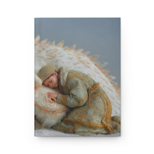 White Dragon Guardian Hardcover Journal Matte – Snowbound Serenity Dreamscape