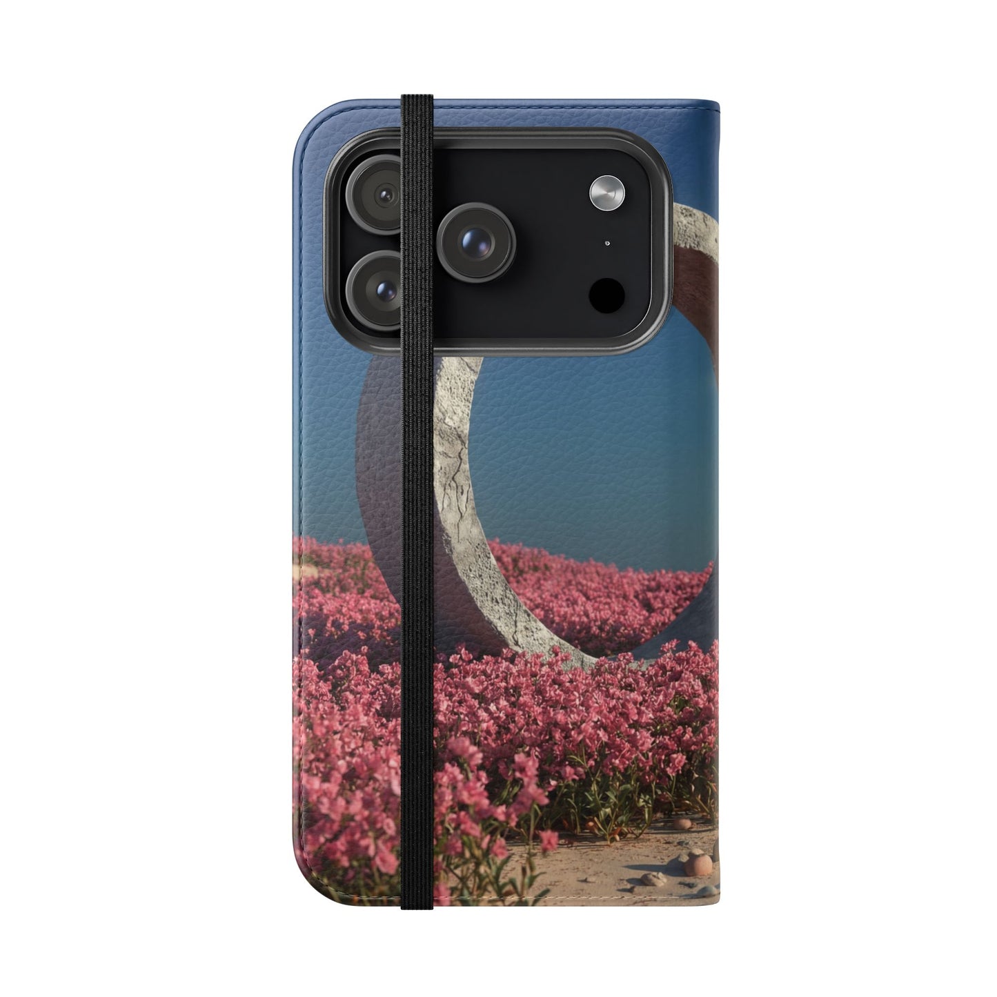 Stone Circle Flip Cases – Pink Flower Field Monument