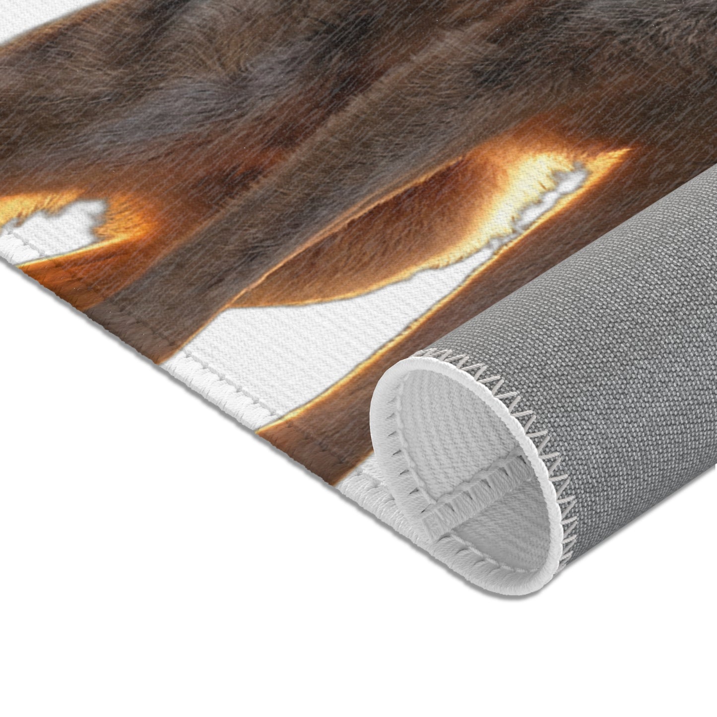 Golden Hour Wolf Area Rugs – Sentinel’s Warm Light Floor Mat