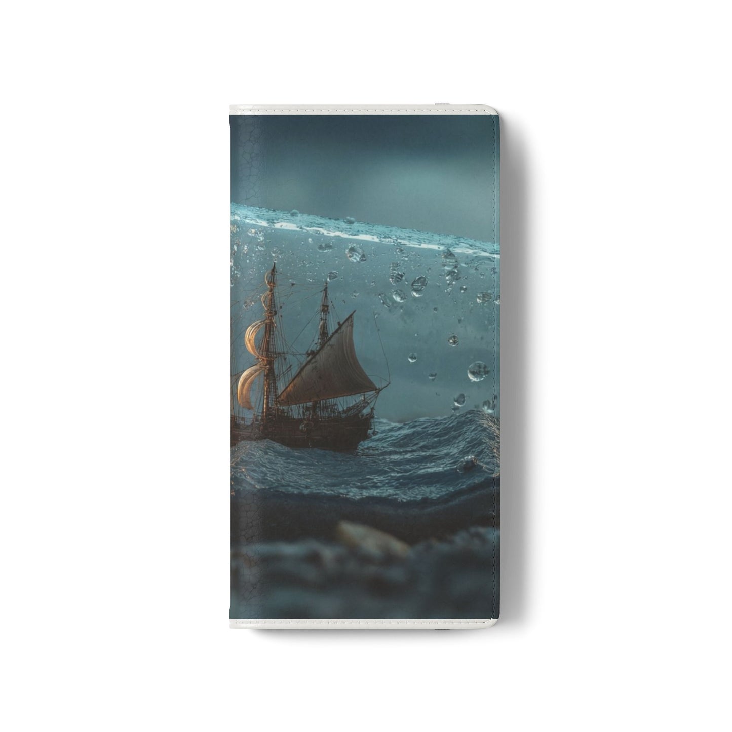 Storm-Struck Galleon Flip Cases – Lightning Inside Glass Bottle