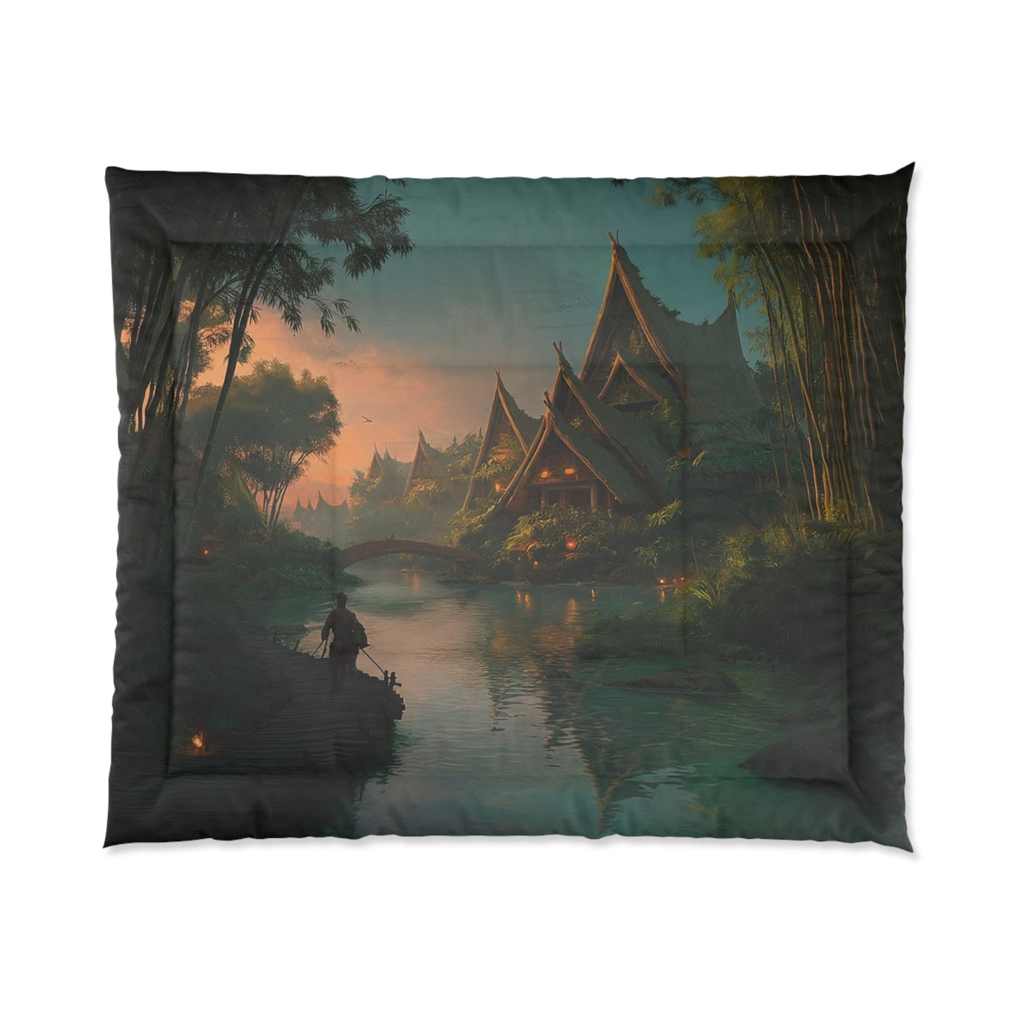 Bamboo River Village Comforter – Twilight Canopy Retreat