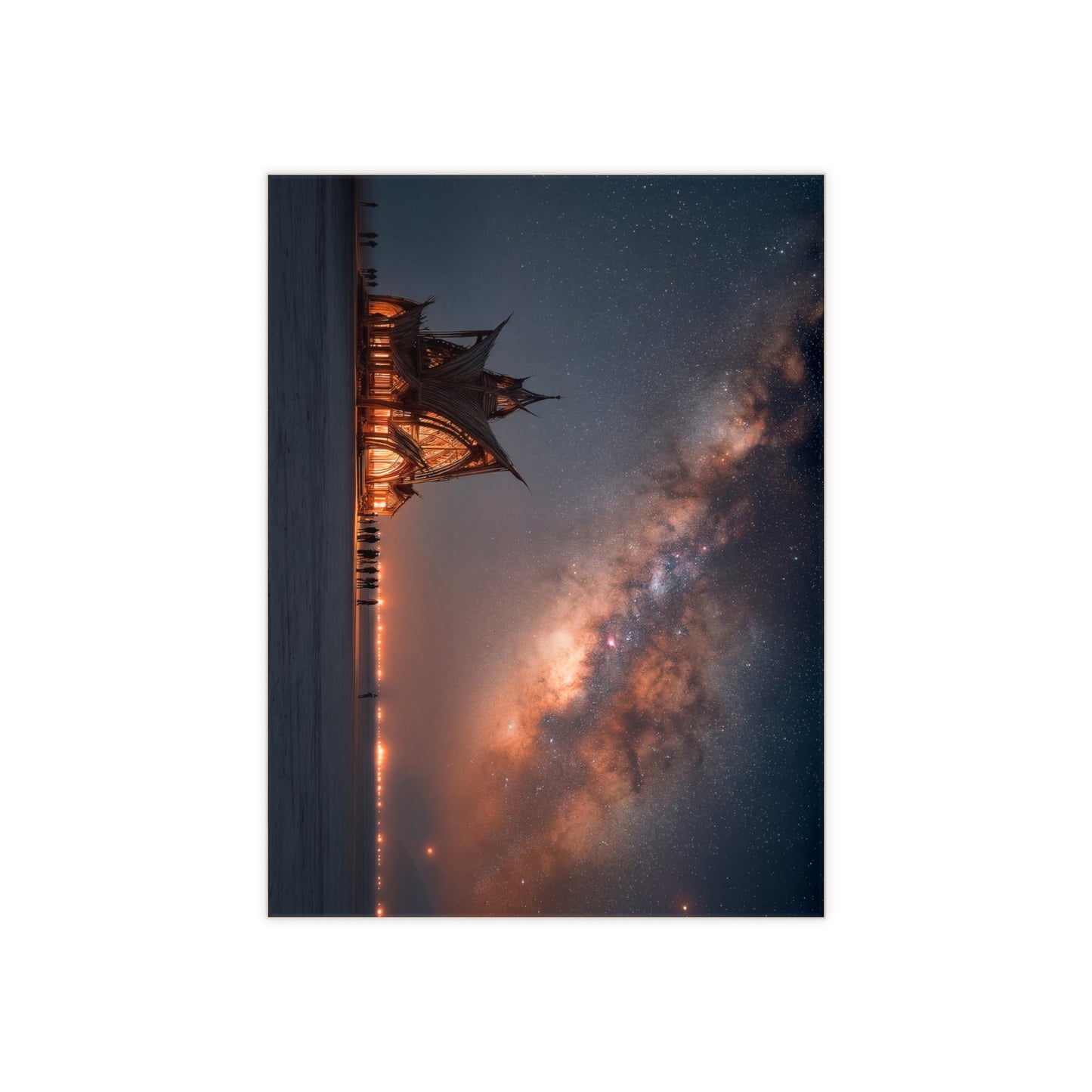 Starlit Cathedral Ceramic Photo Tile – Awe Beneath the Milky Way