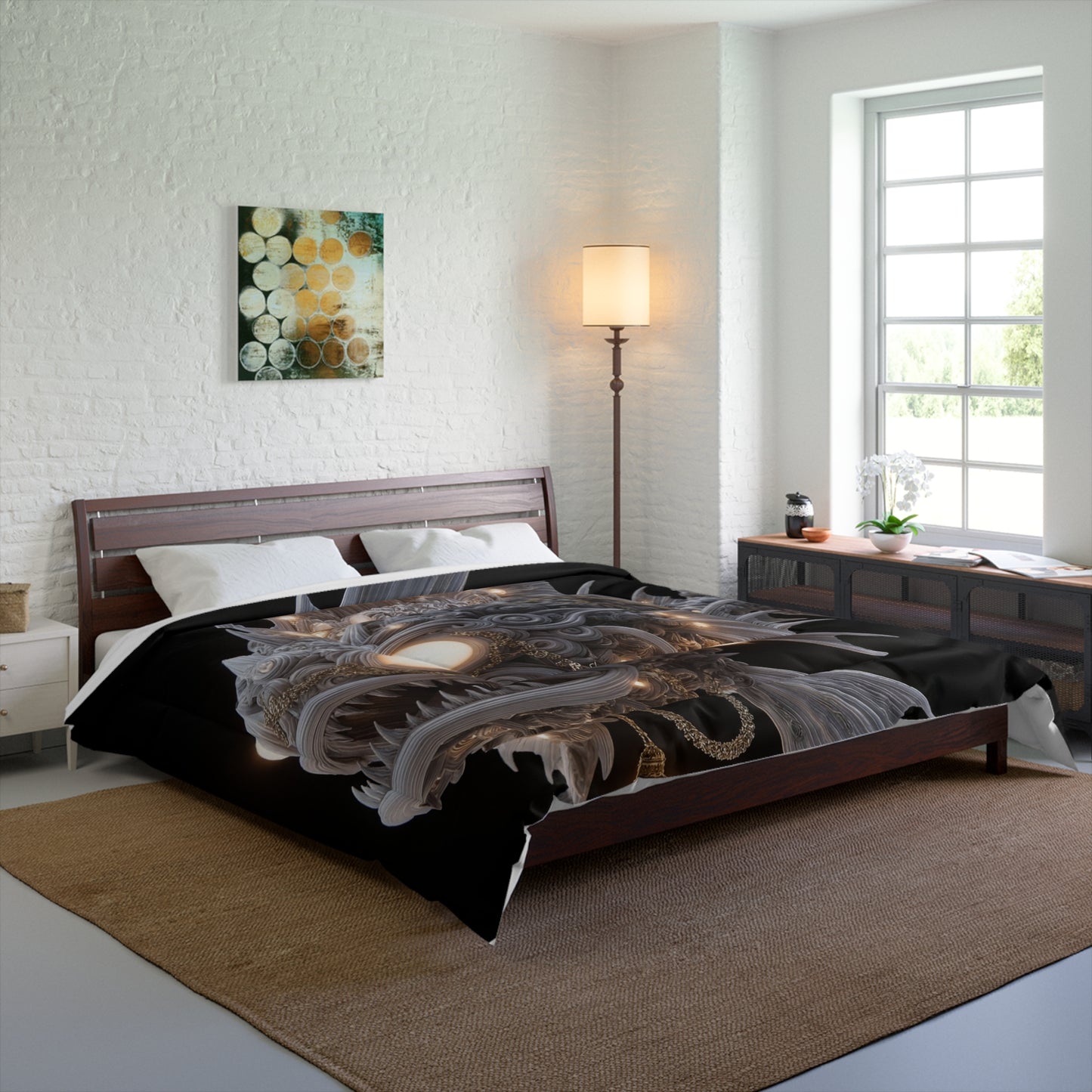 Lantern Fish Comforter – Deep Sea Chandelier Dreamscape