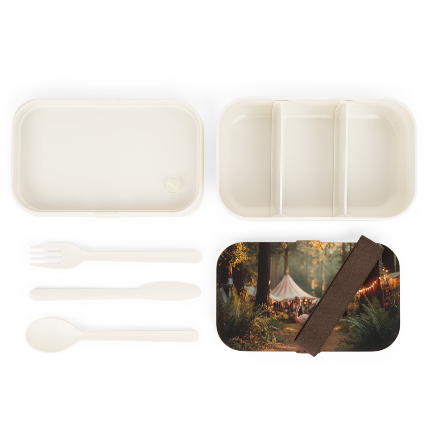 Flamingo Forest Festival Bento Lunch Box – Sunset Carnival Wanderer