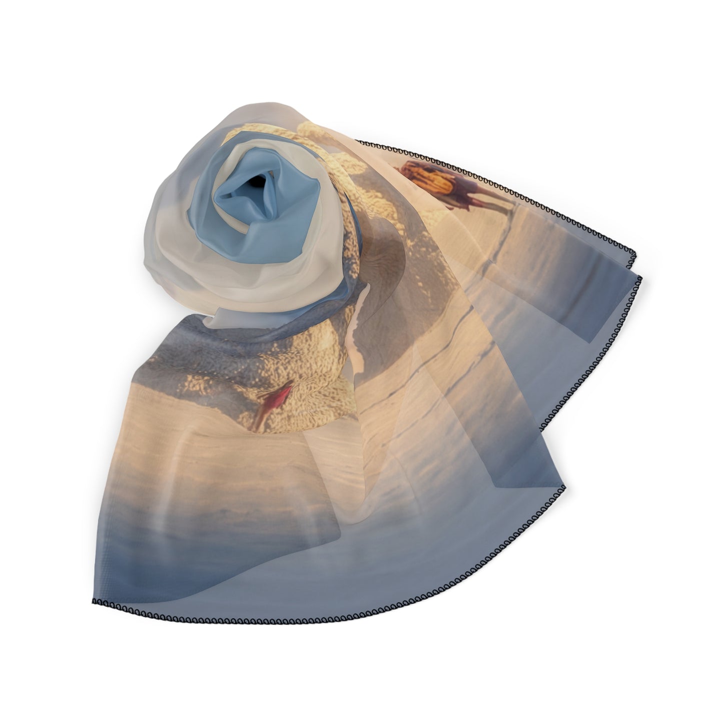 Desert Castle Poly Scarf – Warm Glow of the Salt Flats