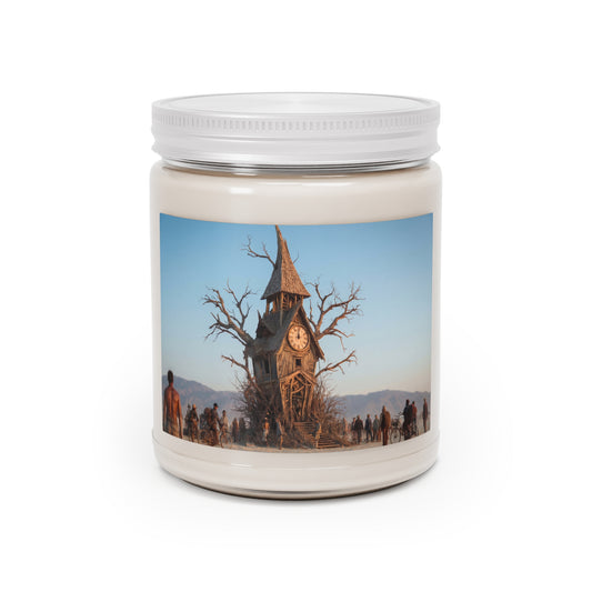 Clocktower in the Desert Scented Soy Candles with White Lid, 9oz – Timeless Wanderer’s Hearth