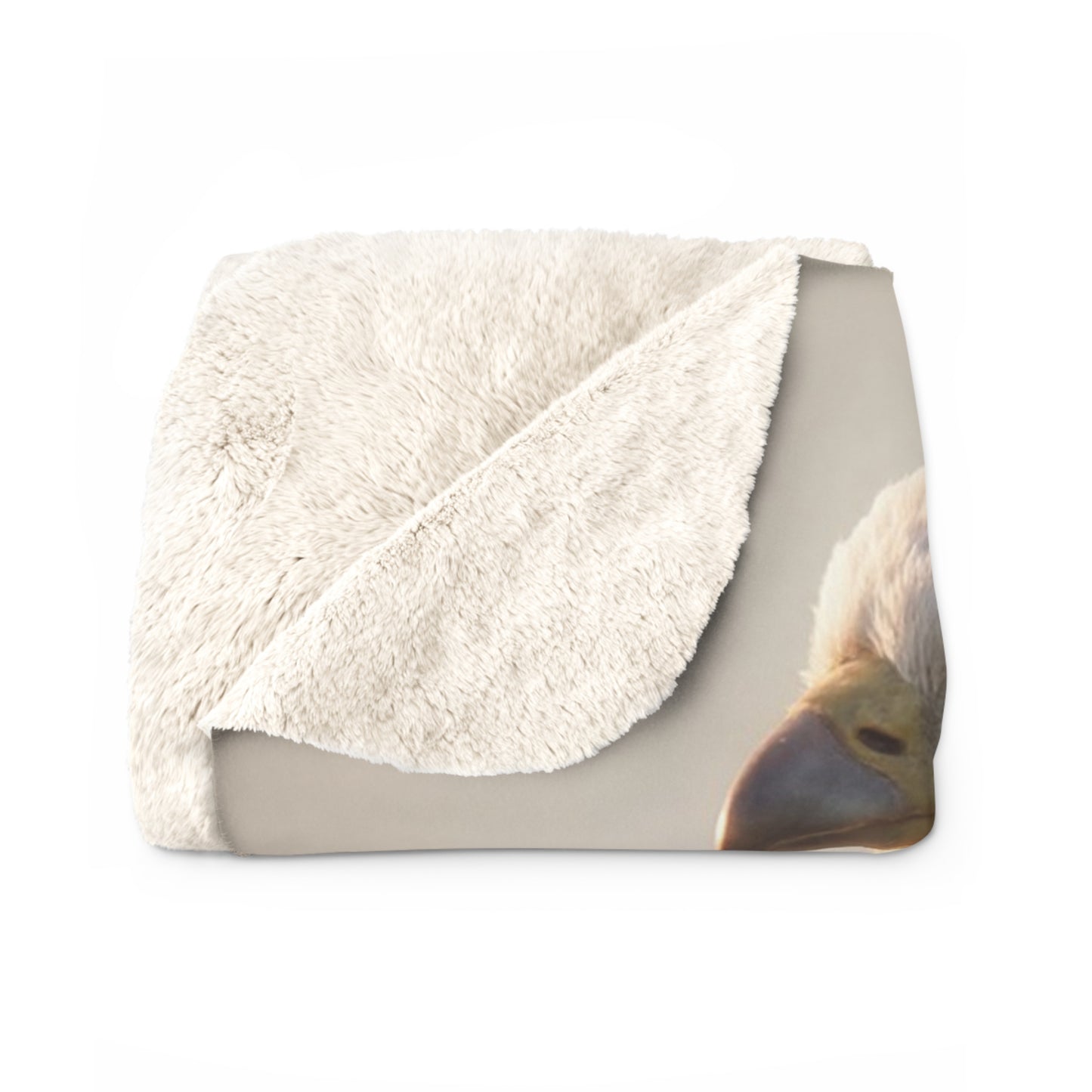 White Eagle Rider Sherpa Fleece Blanket – Sunset Skyward Companion