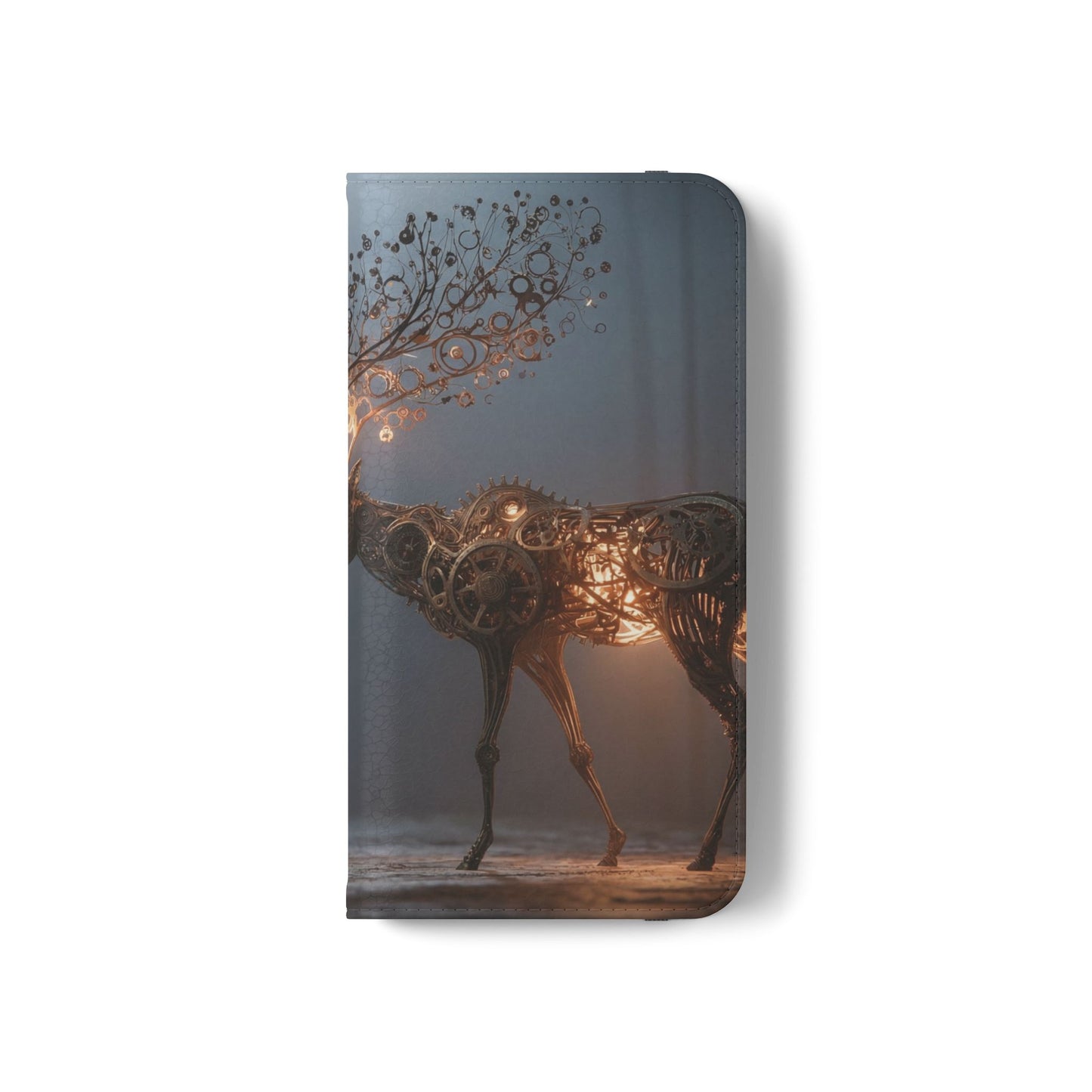 Mechanical Deer Flip Cases – Gears and Twilight Forest Guardian