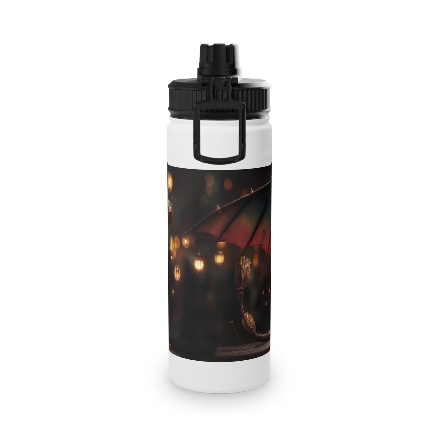 Celestial Dragon Stainless Steel Water Bottle, Sports Lid – Twilight Parade Guardian