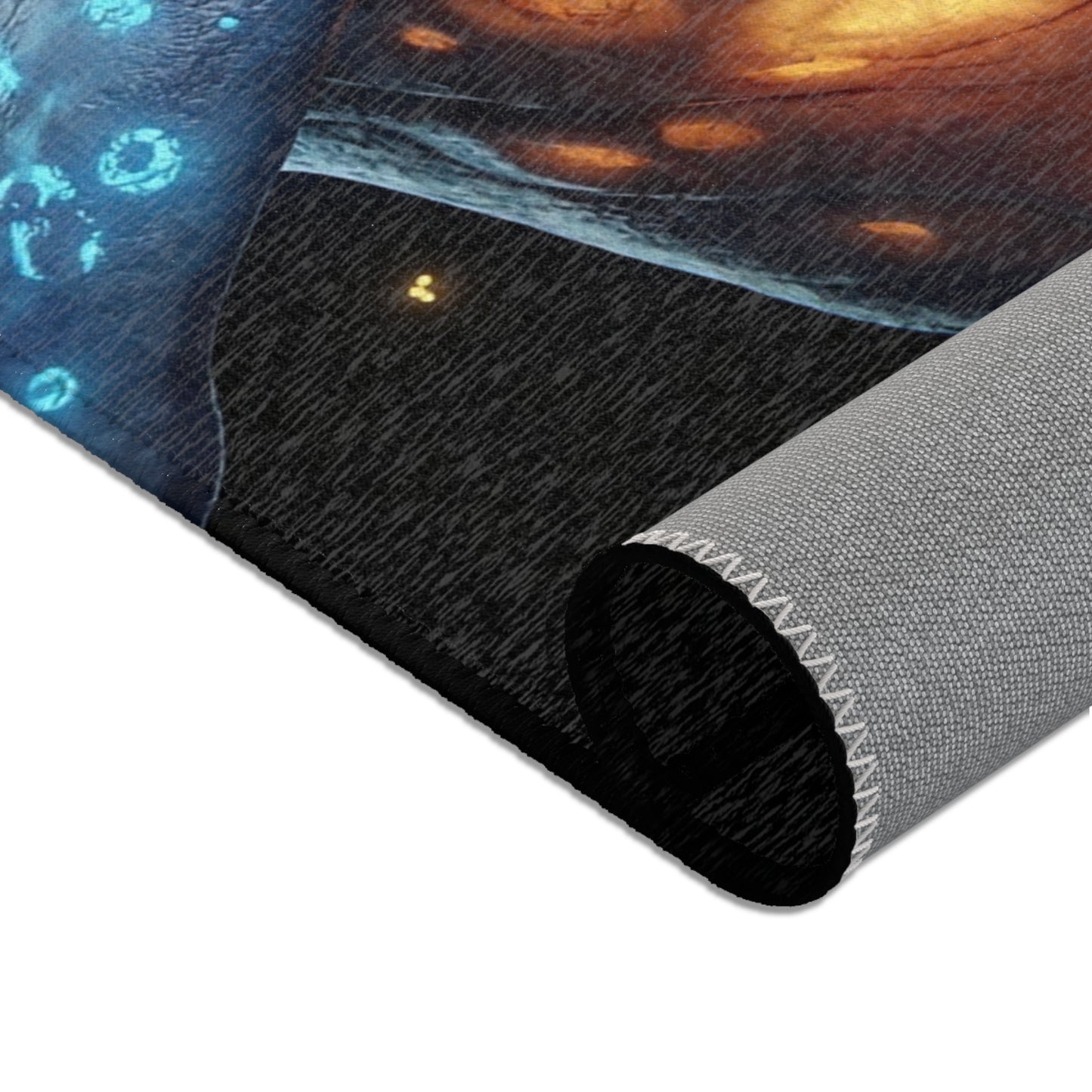 Whalesong Sanctuary Area Rug – Bioluminescent City on a Whale’s Back