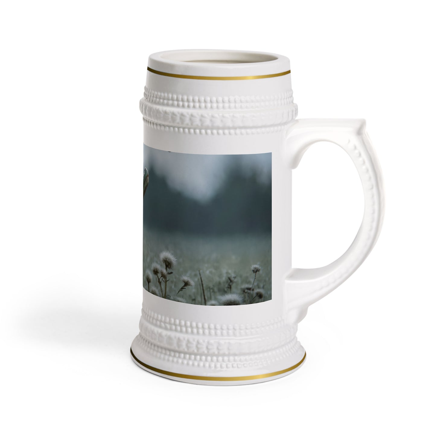 Crocodile and Butterfly Stein Mug – Muted Meadow Wonder
