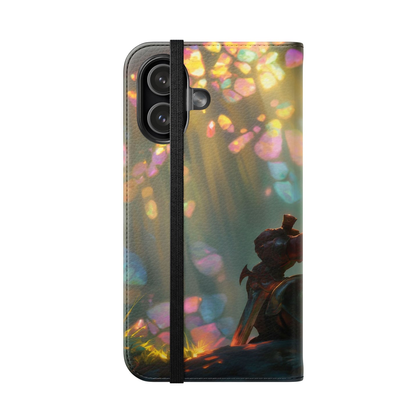 Crystal Grove Sentinel Flip Cases – Iridescent Forest Dawn Guardian