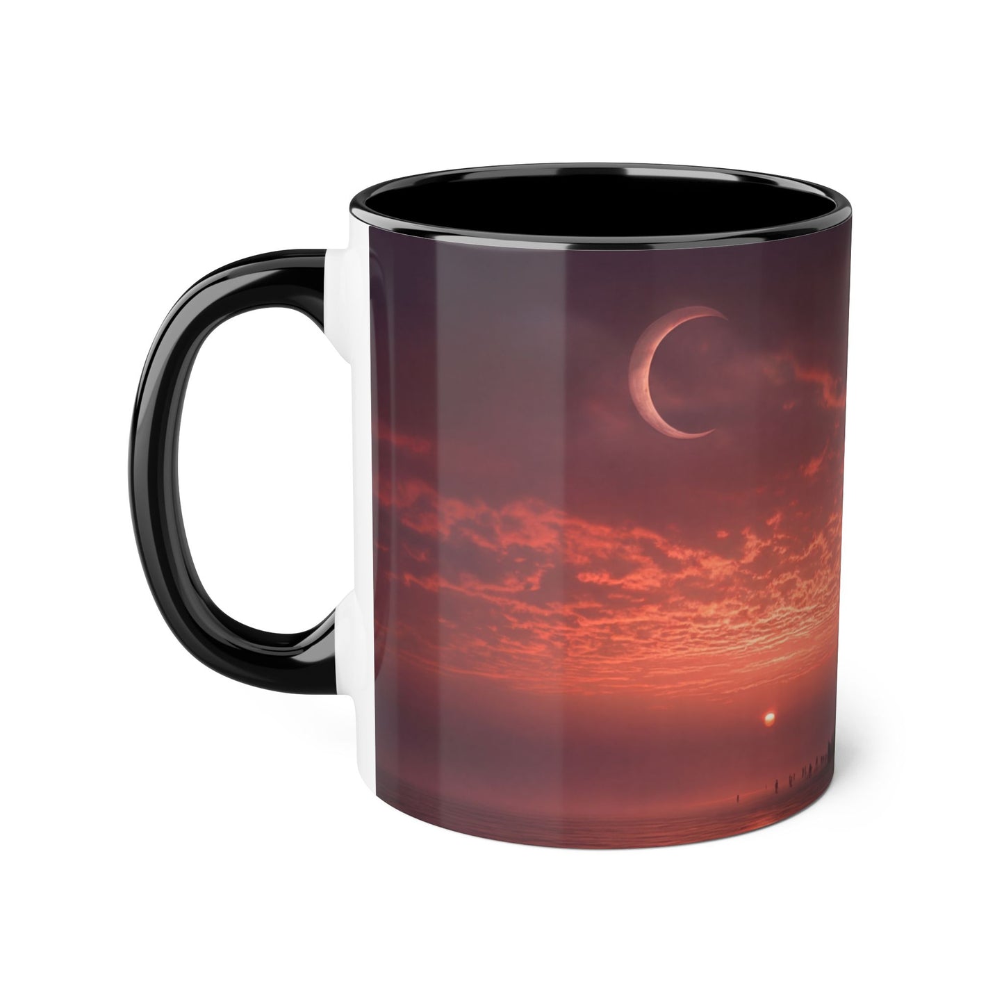 Twilight Stairway Accent Mugs, 11oz – Crescent Moon Horizon Journey