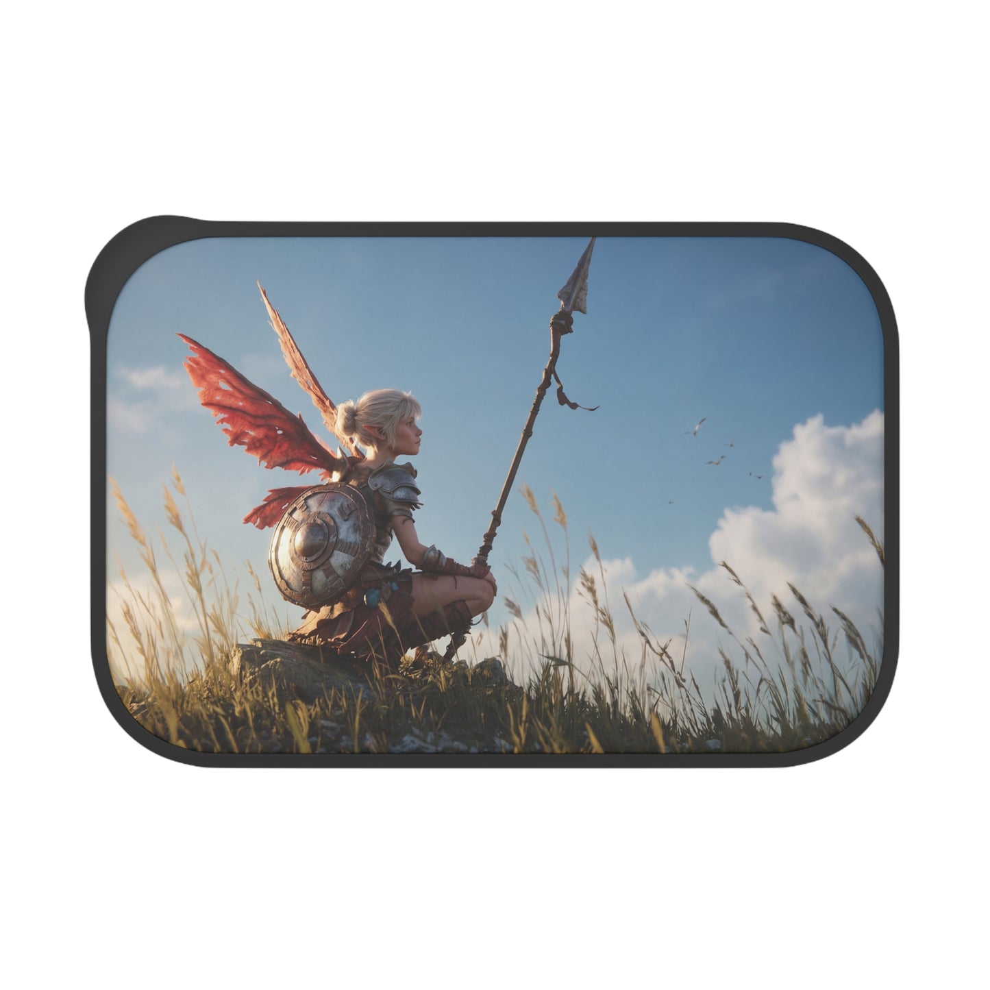 Winged Warrior Bento Box – Sunset Sentinel on the Wind-Swept Ridge