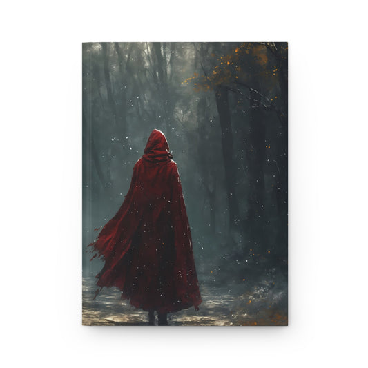 Red Robe in Misty Forest - Hardcover Journal