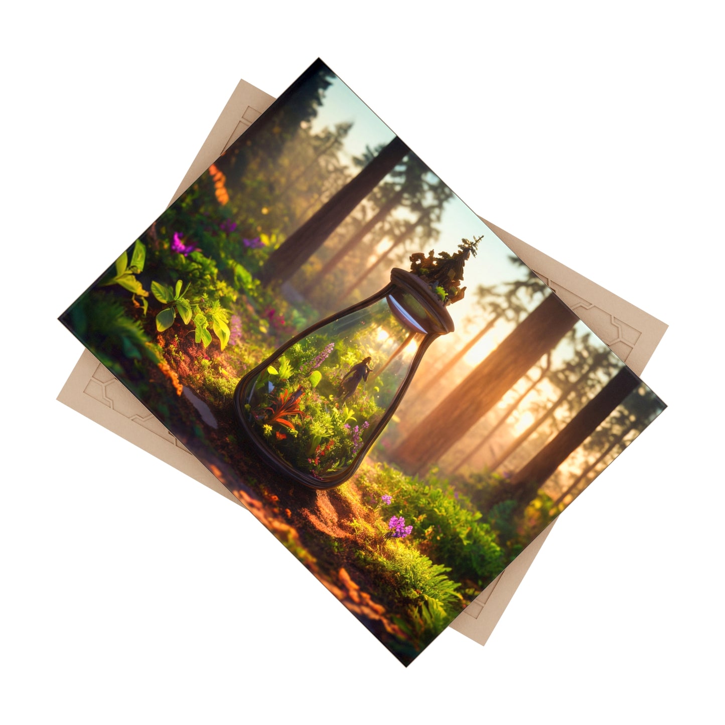 Forest Glass Garden Tile – Pocket-Sized Sunlit Wilderness
