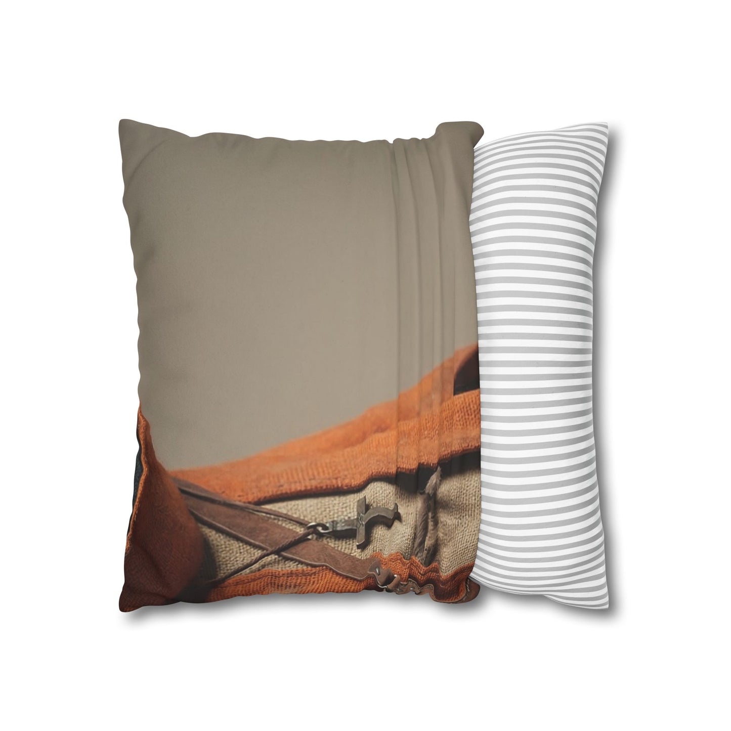 Wise Owl Scholar Faux Suede Square Pillowcase – Rusty Robe and Cross Pendant