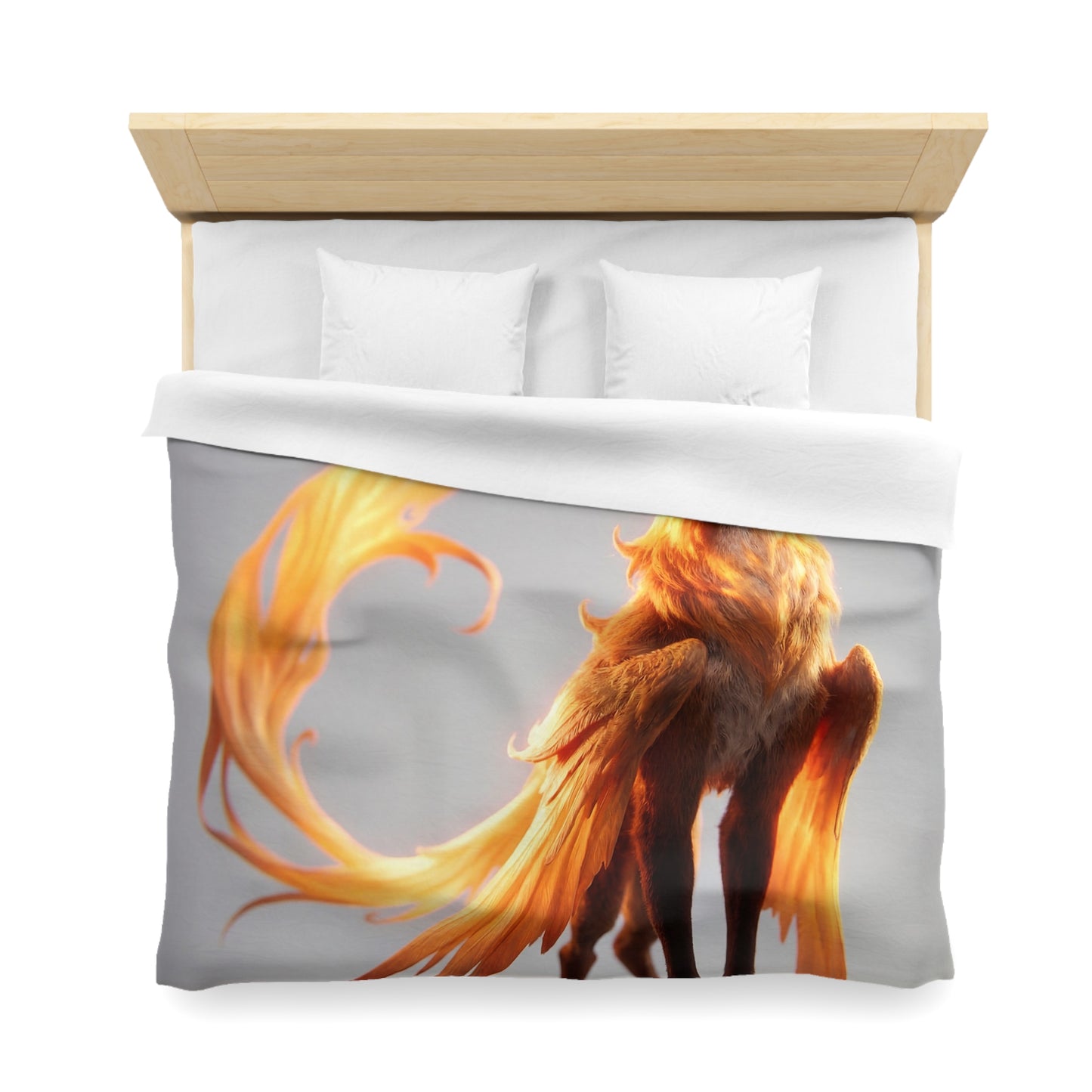 Phoenix Fox Microfiber Duvet Cover – Radiant Flame Guardian