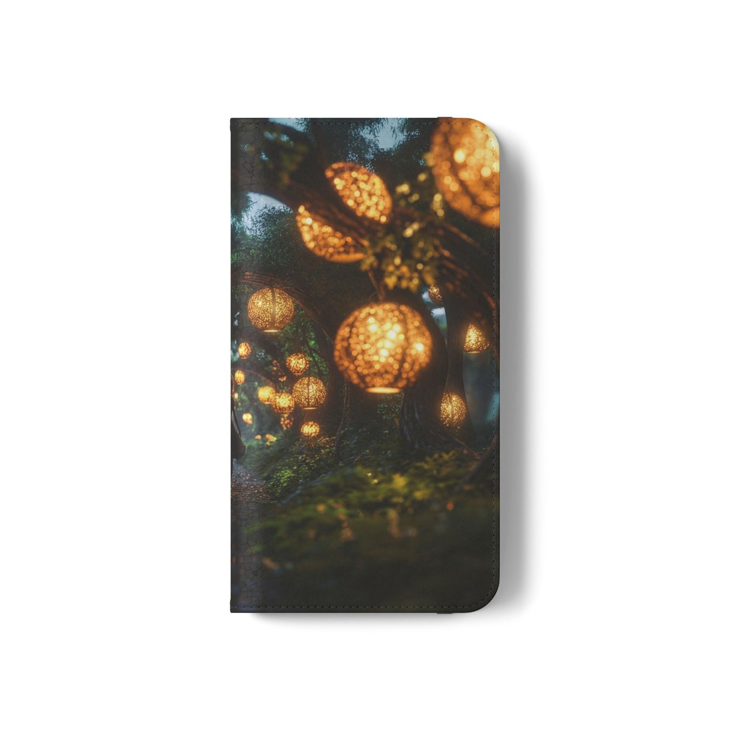 Lantern Archway Flip Cases – Girl Walking Through Forest Tunnel Art Case