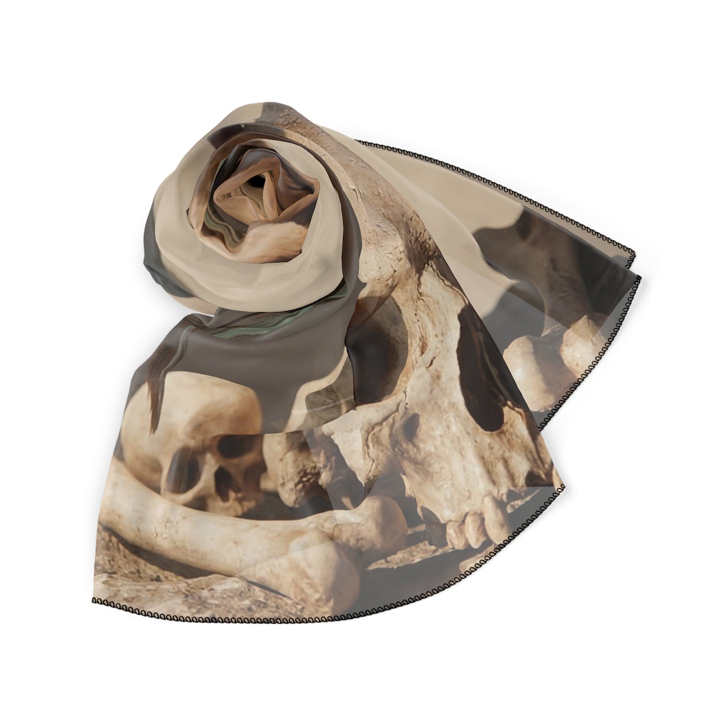 Winged Siamese Sentinel Scarf – Sunlit Bone Throne Dreamscape